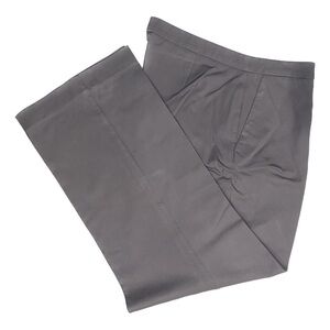 Eileen Fisher Medium Stretch Cotton Pants Twill Side Zip Grey Size 12